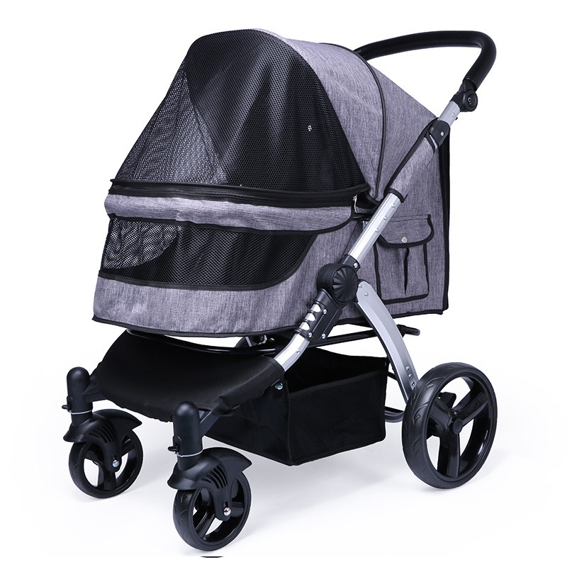 Pet Stroller Carrier - 고품질 4륜 애완동물 트롤리, 고양이와 강아지를