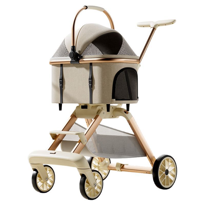 Pet Stroller Carrier - 중소형견 및 고양이용 4륜 3-in-1 고급