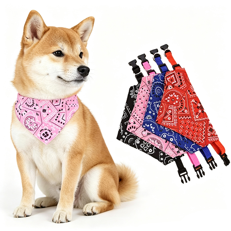 Dog Bandana Scarf - 반려동물 삼각형 반다나 조절 가능한 강아지