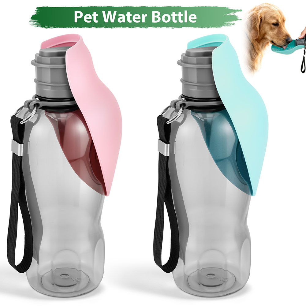 Pet Supplies Plus - 800ml 대용량 휴대용 강아지 물병, 접이식
