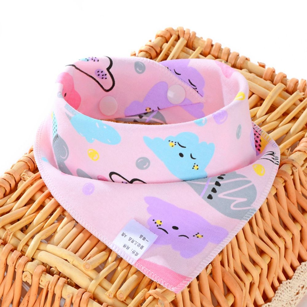 Dog Bandana Scarf - 흰색 토끼곰 무늬 세탁 가능한 고양이/대형견용
