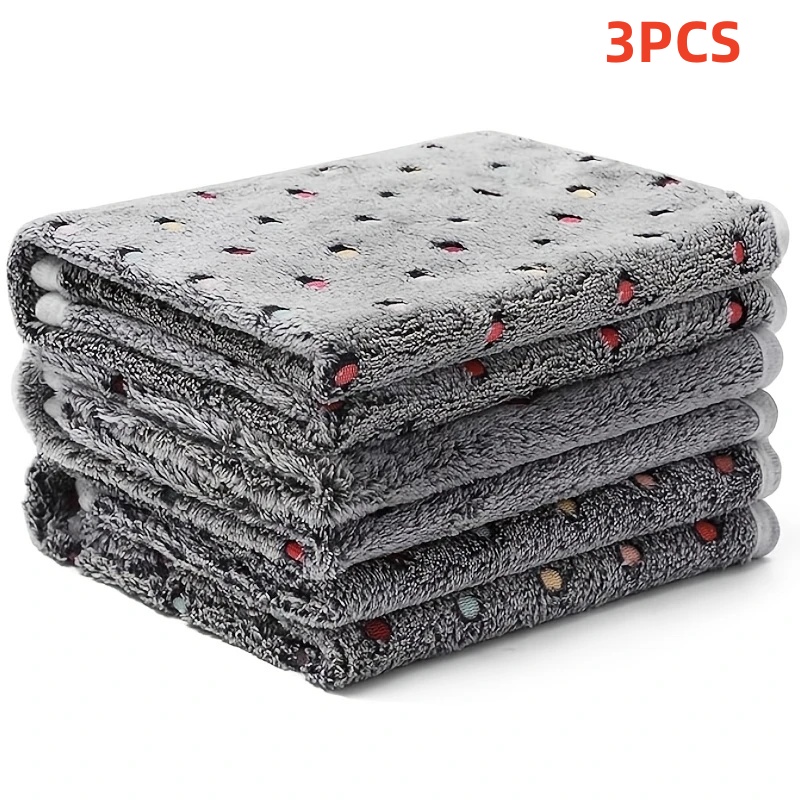 Pet Supplies Plus - 3PCS 부드럽고 폭신한 애완동물 담요 귀여운