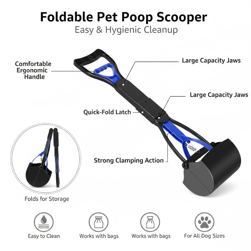 조절 가능한 긴 손잡이 강아지 배변 집게, 접이식 대형 - Pet Supplies Plus 리뷰 및 가격