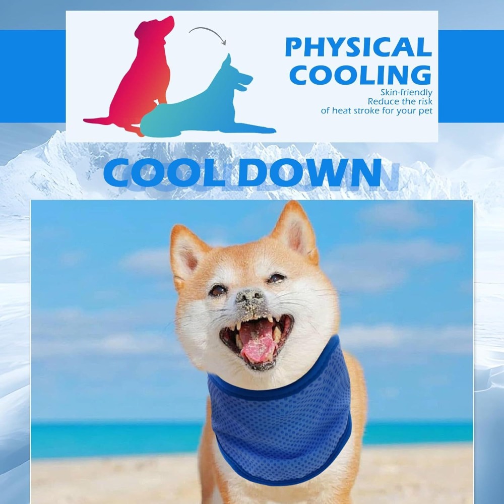 새로운 조절 가능한 강아지 쿨링 반다나 통기성 재사용  - Dog Bandana Scarf 리뷰 및 가격