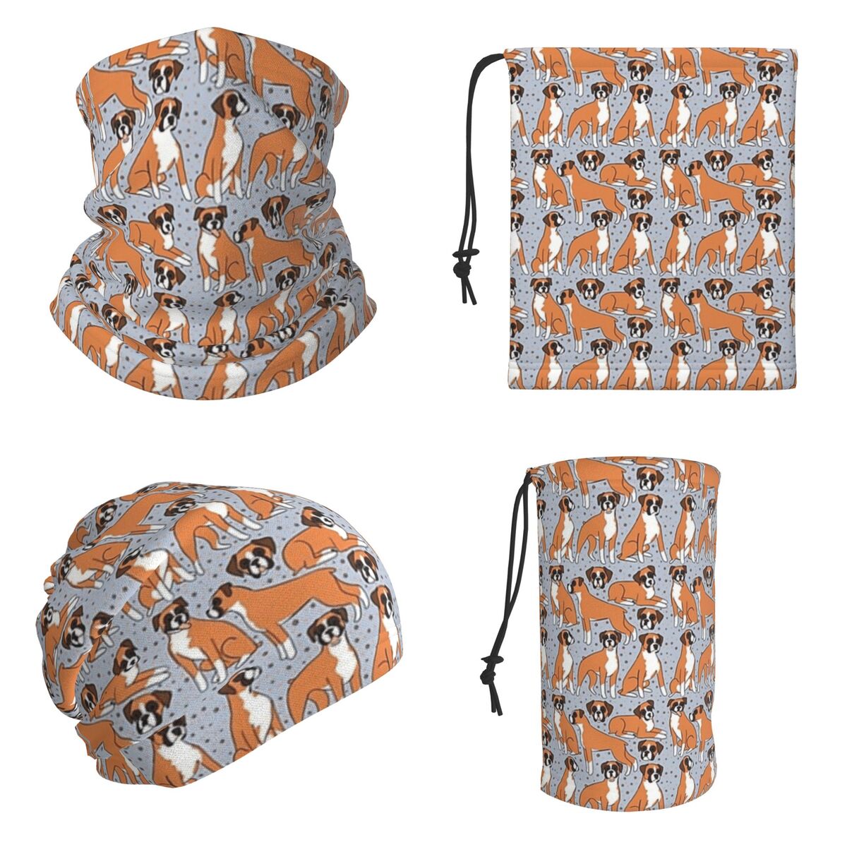 복서견 일러스트 패턴 반다나 넥 게이터 프린트 랩 마스 - Dog Bandana Scarf 리뷰 및 가격