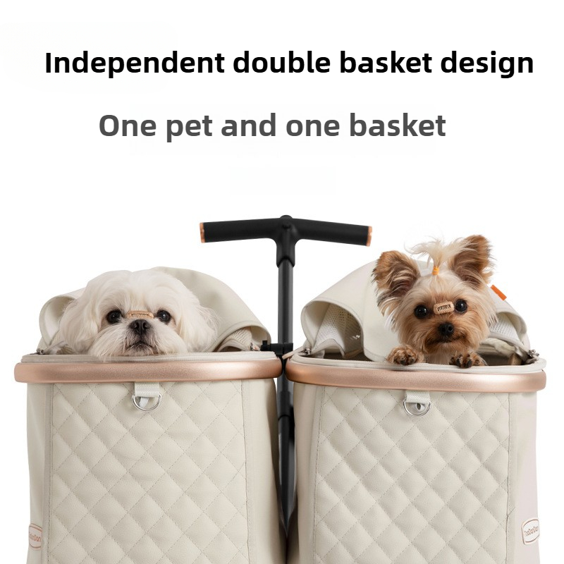 2 고양이를위한 귀여운 접이식 고양이 유모차 4 바퀴  - Pet Stroller Carrier 리뷰 및 가격