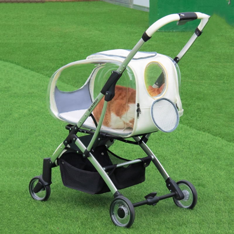 접이식 파노라마 통풍 애완동물 유모차 방풍 방수 야외  - Pet Stroller Carrier 리뷰 및 가격