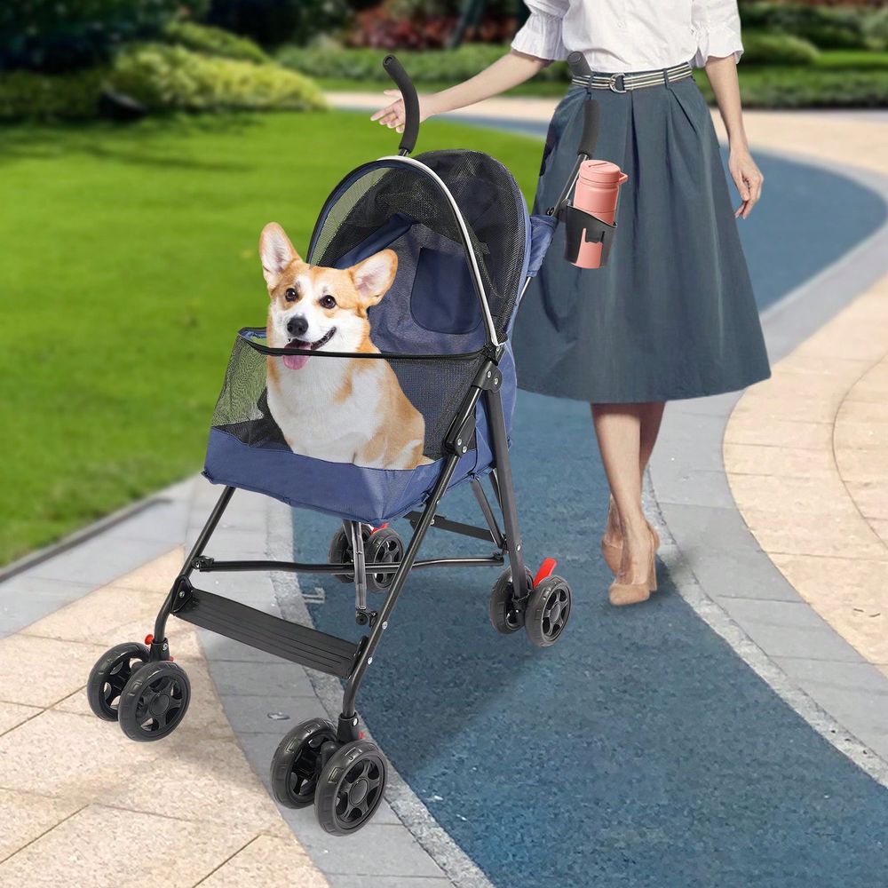 접이식 애완동물 여행용 유모차, 4륜 애완동물 캐리어, - Pet Stroller Carrier 리뷰 및 가격