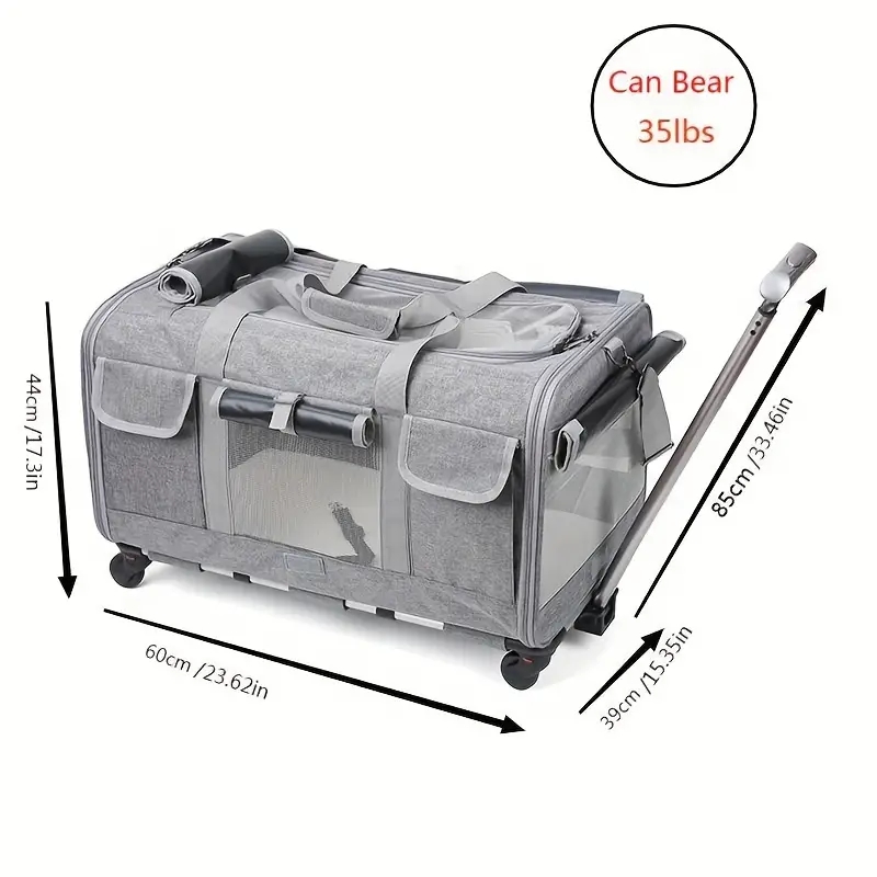 초대형 휴대용 애완 동물 트롤리 케이스, 분리형 개 트 - Pet Stroller Carrier 리뷰 및 가격