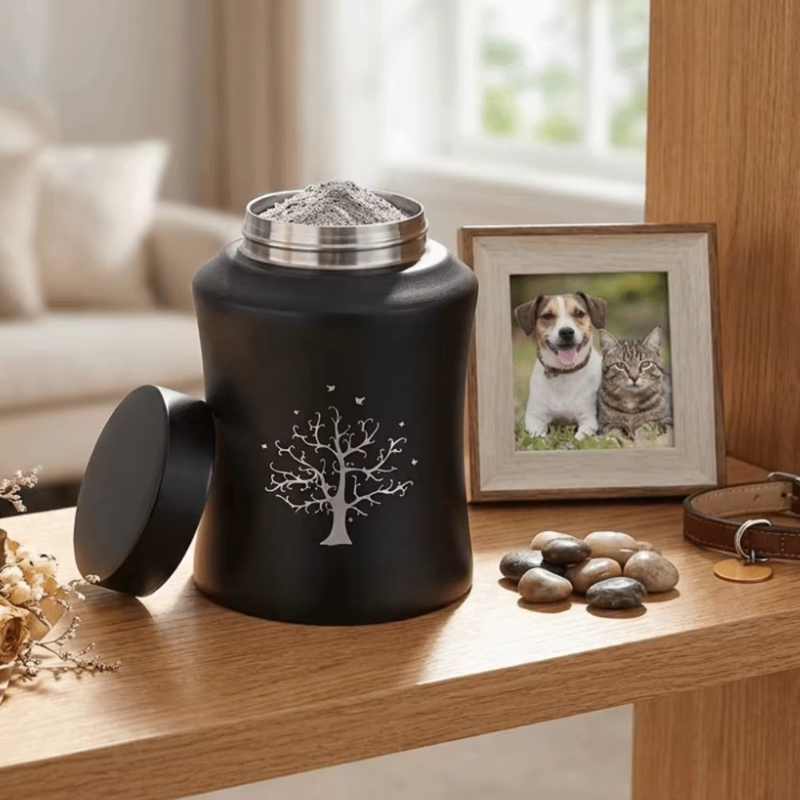뚜껑이 있는 스테인레스 스틸 애완동물 유골 보관함, 방 - Pet Supplies Stores 리뷰 및 가격
