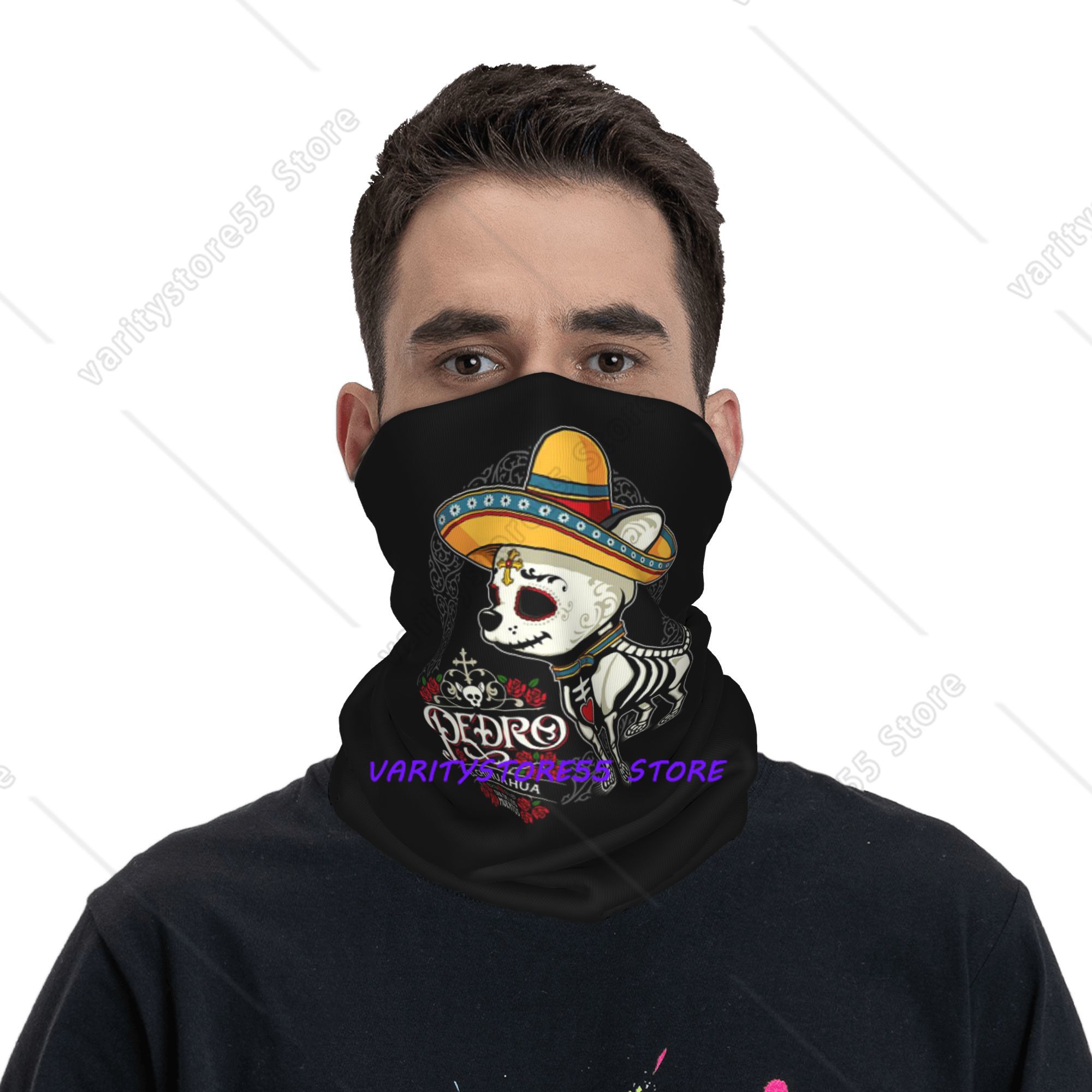 Day of the Dead Dog 프린트 반다나 넥  - Dog Bandana Scarf 리뷰 및 가격