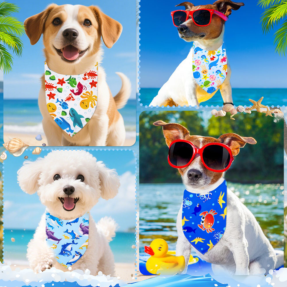 50개 애완견 반다나 패션 오션 스타일 반다나 스카프  - Dog Bandana Scarf 리뷰 및 가격
