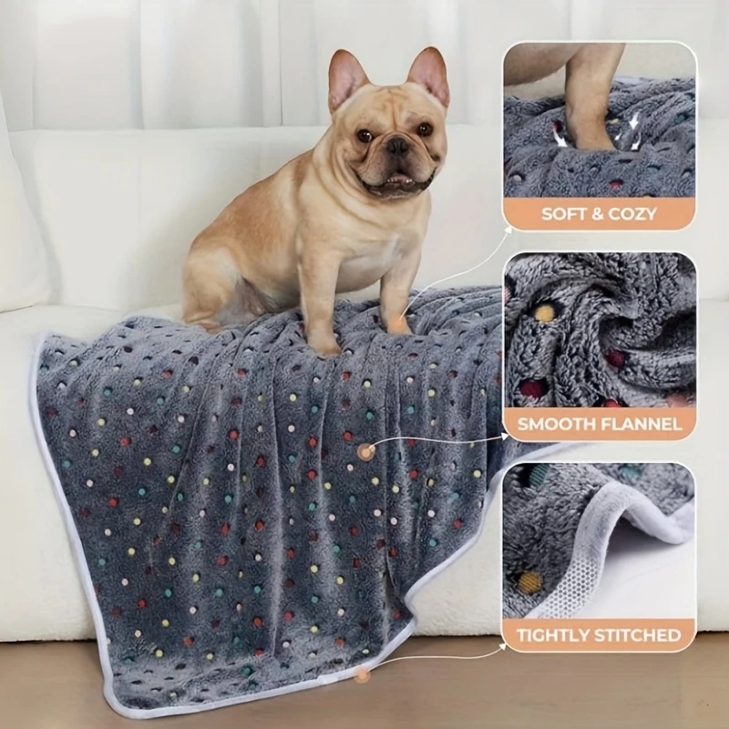 3PCS 부드럽고 폭신한 애완동물 담요 귀여운 도트 무 - Pet Supplies Plus 리뷰 및 가격