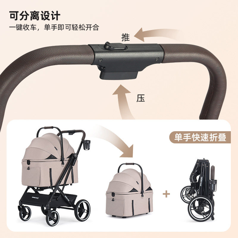중형견과 고양이를 위한 2-in-1 펫 스트롤러, 분리 - Pet Stroller Carrier 리뷰 및 가격