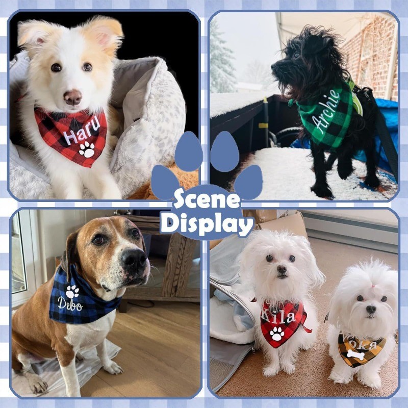 자수 이름 강아지 반다나 맞춤 애완동물 스카프 반다나  - Dog Bandana Scarf 리뷰 및 가격