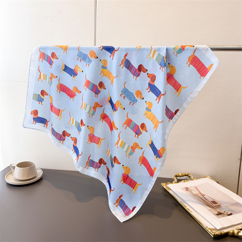 여성용 코튼 도그 프린트 스퀘어 스카프, 여성용 스타일 - Dog Bandana Scarf 리뷰 및 가격